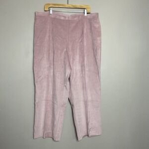 Alfred Dunner Alpine Lodge Corduroy Blush Pink‎ Pants Women's Size 20W Short